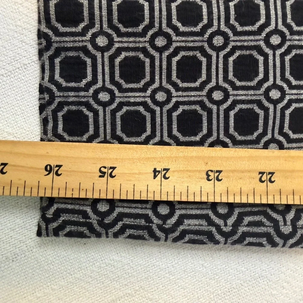 Coldwater Creek Natural Fit Black White Geometric Jacquard Straight Pants Sz 14